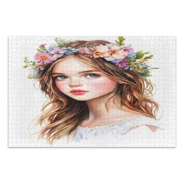 Imagem de Quebra-cabeças de flores de beleza para adultos com letras nas costas 1000 quebra-cabeças para adultos