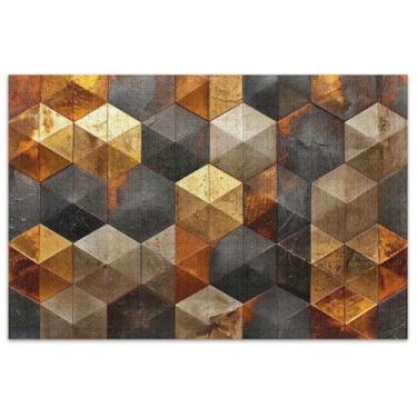 Imagem de Quebra-cabeça de textura geométrica, 1000 peças, adultos, engraçado, legal para adultos, brinquedo de arte