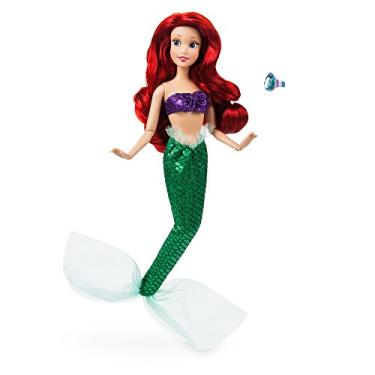 Imagem de Boneca Princesa Sereia Ariel E Brinde Anel Original Disney Store 28cms