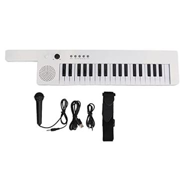 Imagem de Estink 37 Teclas Teclado Piano, Órgão Eletrônico Portátil Mini Keytar Com Bateria de Lítio Integrada 32 Notas de Polifonia para Iniciantes Crianças Adultos (BF-3755 Branco)