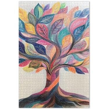 Imagem de Unicórnios roxos, cenário fantástico, quebra-cabeças para adultos, 500 peças, presentes engraçados, quebra-cabeça colorido, arte animal, 51 x 35 cm