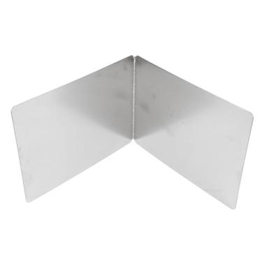 Imagem de Protetor de respingos de óleo de aço inoxidável QANYEGN, defletor à prova de óleo, protetor de respingos de fogão de 2 lados para protetor de cozimento de tela de parede de cozinha (30x30x30cm /