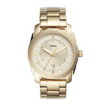 Imagem de Fossil Relógio masculino de quartzo de aço inoxidável, Ouro, One size, Máquina - FS5264
