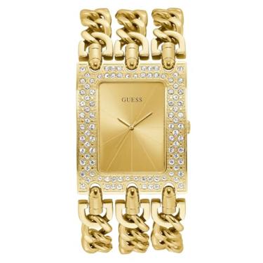 Imagem de GUESS Relógio feminino U1275L2 analógico de quartzo dourado, Tom dourado/dourado/dourado, Metal pesado