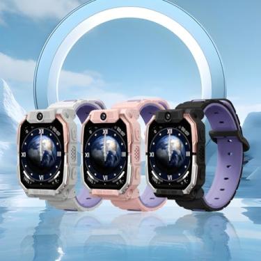 Imagem de ANJ.GG Smartwatch Infantil HW Z10, GPS, Câmera, Videochamada, SOS, Wi-Fi/Bluetooth, Tela Tátil, Retangular, Preto, Compatível com Android e iOS