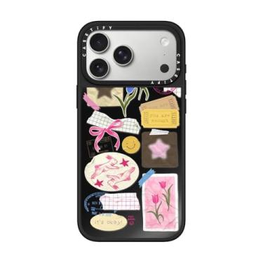 Imagem de CASETiFY Capa espelhada para iPhone 17 Pro Max [refletiva/compatível com Magsafe/1,5 m. 1 x proteção contra quedas de grau militar] - Colagem You are Stars - Preto em preto