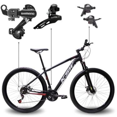 Imagem de Bicicleta Aro 29 Bike Ksw Xlt Shimano Freio Hidráulico 21 Marchas Preto Fos -ad Verme Bco 21