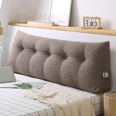 Imagem de BAGASI Almofada de cabeceira de cunha, almofadas de encosto para sentar na cama, travesseiro de cabeceira de cunha grande, travesseiro de almofada de leitura, travesseiros de cama de solteiro