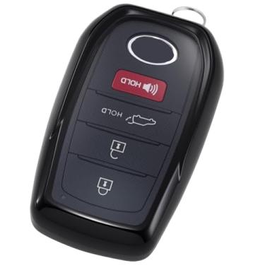 Imagem de Lcyam Capa protetora para controle remoto compatível com Toyota 2025 Camry Hybrid XSE Highlander Corolla Hatchback RAV4 XLE Prius Avalon Remote Key, preta