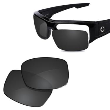 Imagem de Glintbay Lentes de óculos de sol de substituição 100% precisas para Spy Optic Colt, Personalizado - Preto avançado polarizado, Small