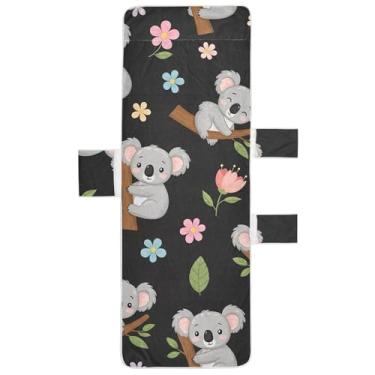 Imagem de Coalas fofas com estampa floral pastel, capa de toalhas para espreguiçadeira, piscina, lounge, praia, 215,9 x 76,2 cm