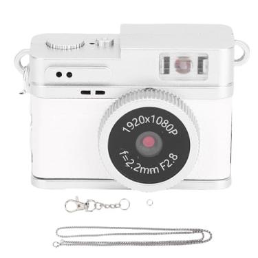 Imagem de EBTOOLS Mini Câmera Digital, Câmera Com Chaveiro HD 1080P Com Luz de Flash e Tela Colorida, Portátil Pequena para Gravação de Viagens Vlog da Vida Diária (WHITE)