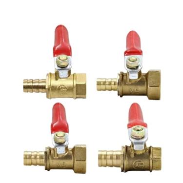 Imagem de 10 peças de válvula de esfera de farpa de latão 1/20.3 cm 1/5.2 cm 1/10.2 cm conector de rosca fêmea junta de cobre adaptador de acoplador de encaixe de tubo 6-12 mm (tubo de 10 mm, 200 peças_3/20.3