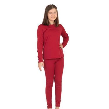 Imagem de Conjunto Térmico Blusa Manga Longa e Legging Flanelada Segunda Pele Fr