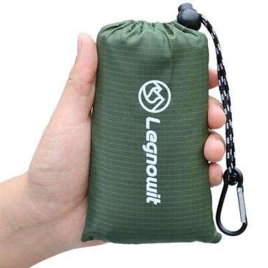 Imagem de Legnowit Cobertor de bolso ao ar livre, 139.7 cm x 99.1 cm impermeável dobrável pequeno cobertor pincic, lona ultraleve para acampamento, festival, praia, caminhadas, mochilão, viagens e muito mais