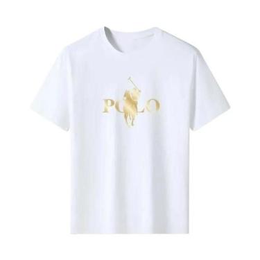 Imagem de Camiseta Masculina Slim Fit Casual De Negócios De Manga Curta Respiráv