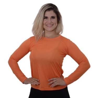 Imagem de Camiseta Manga UV50+ Longa Feminina Dry Fitness Segunda Pele - FR Moda