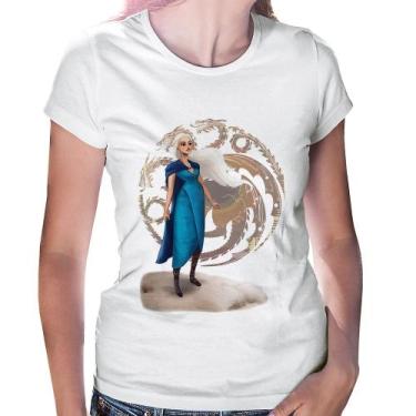 Imagem de Baby Look Daenerys Targaryen Art - Foca na Moda, Branco, P