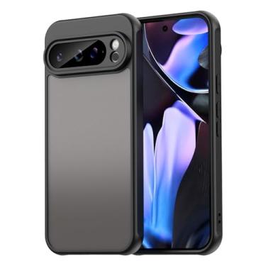 Imagem de Capa para celular Google Pixel 9 Pro XL, sem impressões digitais/arranhões, fina, resistente para Google Pixel 9 Pro XL, capa translúcida fosca rígida de policarbonato macio TPU híbrido, proteção