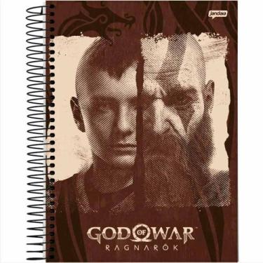 Imagem de Caderno 15 Matérias God Of War Ragnarok 240 Folhas Jandaia (Capas Sort