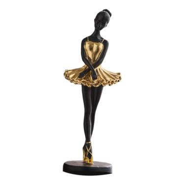 Imagem de Generic Estatueta de Bailarina, Escultura Artística, Figura de para Decoração de Sala de Estar, Estante, Centro de Mesa, Presente, 9x7x25.5cm