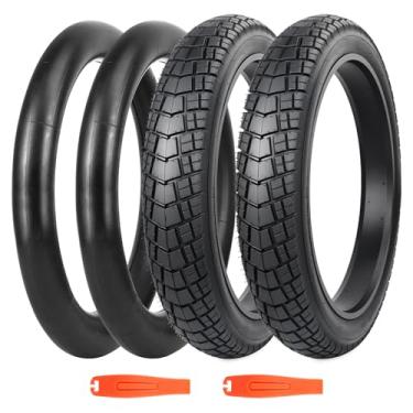 Imagem de BALINGE Pacote com 2 pneus gordos de 66 x 10 cm para Ebike, mountain bike, triciclo, ideal para neve, lama, estrada de cascalho, pneu resistente ao desgaste para todos os terrenos, preto, 2 pneus, 2