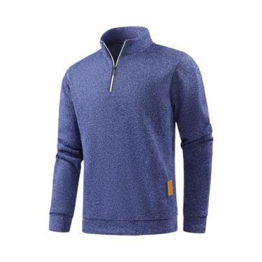 Imagem de Moletom Masculino De Outono Inverno Quente Com Manga Longa E Zíper Fro