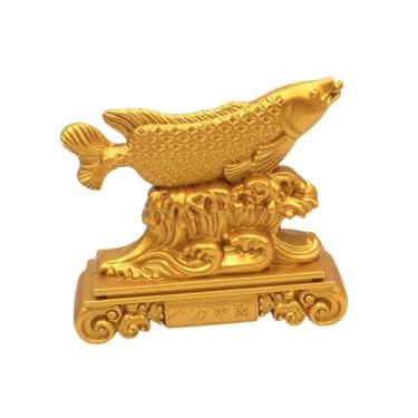 Imagem de WeiLaiKeQi Estatueta de Peixe Arowana da Prosperidade Feng Shui, Artesanal, Ornamento para Quarto, Decoração de Lareira para o Ano