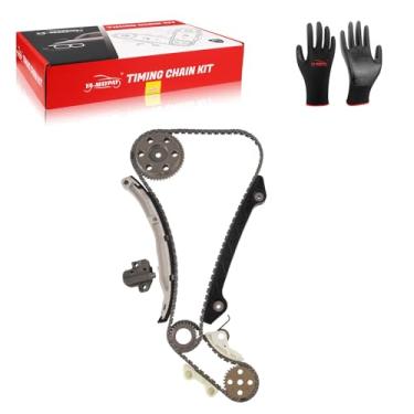 Imagem de Kit de corrente YAMAYPAY EngineTiming para Mazda 6 2.3L 2004-2007 Mazda 3 2.3L 2.3L 2005-2006 Mazda Tribute 2.3L Guia tensor de eixo de cames substitui oe # L30512201 3L L8Z6AA. 895AA