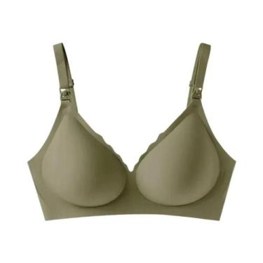 Imagem de Sutiã De Amamentação Ultra Fino Sem Costura Com Abertura Frontal Em Ge