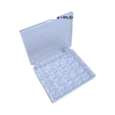 Imagem de Caixa Organizadora Transparente Com 25 Compartimentos Para 25 Carretéi