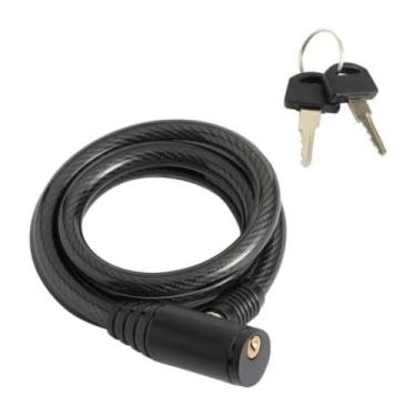 Imagem de Cadeado Com Chave Para Bike Atrio Cor Preto