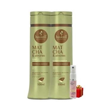 Imagem de Kit Haskell Matcha Shampoo 300 ml Condicionador 300ml + Presente Lourr