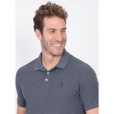 Imagem de Camisa Polo Aleatory Piquet Light Marinho Mescla-Masculino