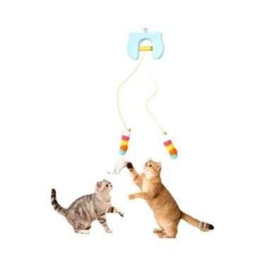 Imagem de Varinhas De Brincar Para Gatos Com Ventosas E Brinquedos De Plumas Com