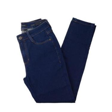 Imagem de Calça Jeans Feminina Dudalina Cigarrete Azul Escuro - 910108-Feminino