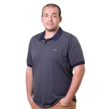 Imagem de Camisa Polo Manga Curta Casual Masculina Ogochi 007530021 Chumbo-Masculino