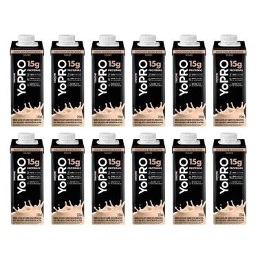Imagem de Kit Bebida Láctea UHT com 15g de Proteínas YoPRO 250ml 12 Unidades-Unissex