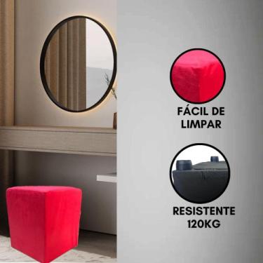 Imagem de Puff Pufe Banqueta Moderna Detalhada Sala Quarto Decorativa - Realizar