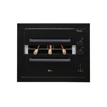 Imagem de Churrasqueira A Gás Embutir Fischer Ranch 3 Espetos Preta Bivolt