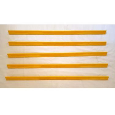 Imagem de Porta Etiqueta Bandeja Gondola Lx 92 Cm Amarelo Kit Com 10