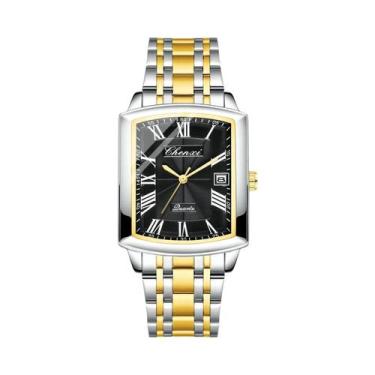 Imagem de Relógio De Quartzo Unissex De Luxo À Prova d'Água Com Mostrador Quadra