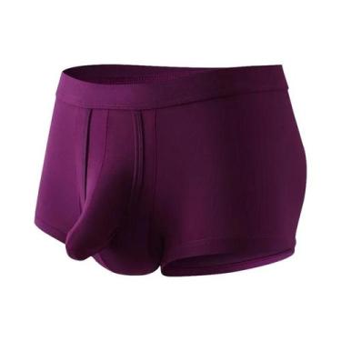 Imagem de Cueca Boxer Masculina Grande E Confortável, Respirável, Sem Costura, M