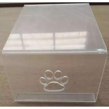 Imagem de Comedouro Elevado Pet Acrílico Cachorro Gato 28x24x14cm Transparente