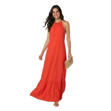 Imagem de Vestido Longo Frente Única Decote Festa Casamento Madrinha - C.Cintra,