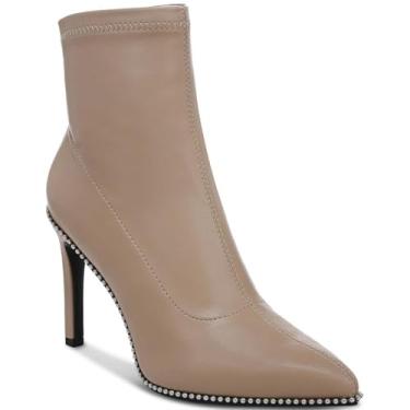 Imagem de Bar III Botas femininas de couro Melanay enfeitadas, Bege, 34