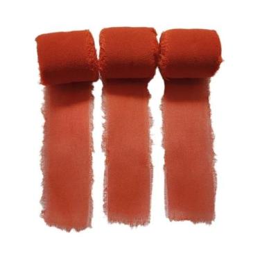 Imagem de Fita De Chiffon Azul Acinzentado 3 Rolos Para Convites De Casamento DI