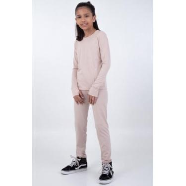 Imagem de Conjunto Térmico Infantil Unissex Peluciado Inverno com Punho para Pol