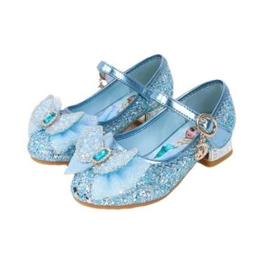 Imagem de Sandálias Princesa Elsa Rosa E Azul Para Meninas, Calçados De Moda Inf