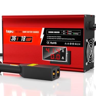 Imagem de Carregador de bateria para carrinho de golfe de 36 volts e 18 Amp com tela de voltagem para EZGO TXT com plugue estilo D, 40 m, 900 w, carga total em 4 a 6 horas, carregador de carrinho de golfe de 36
